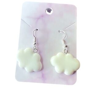White Cloud Drop Earrings
